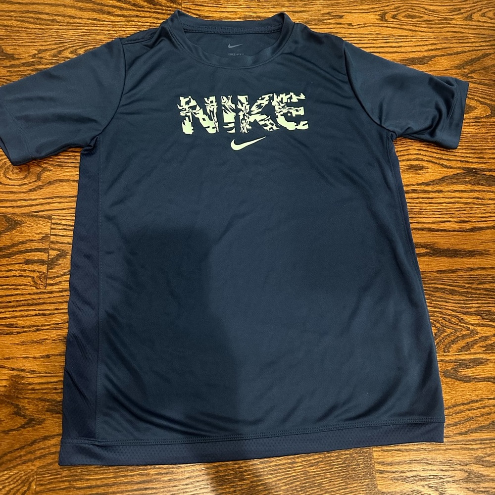 Nike Kids Dri Fit Shirt Size XL Navy Blue NWOT
